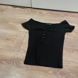 Black crop top